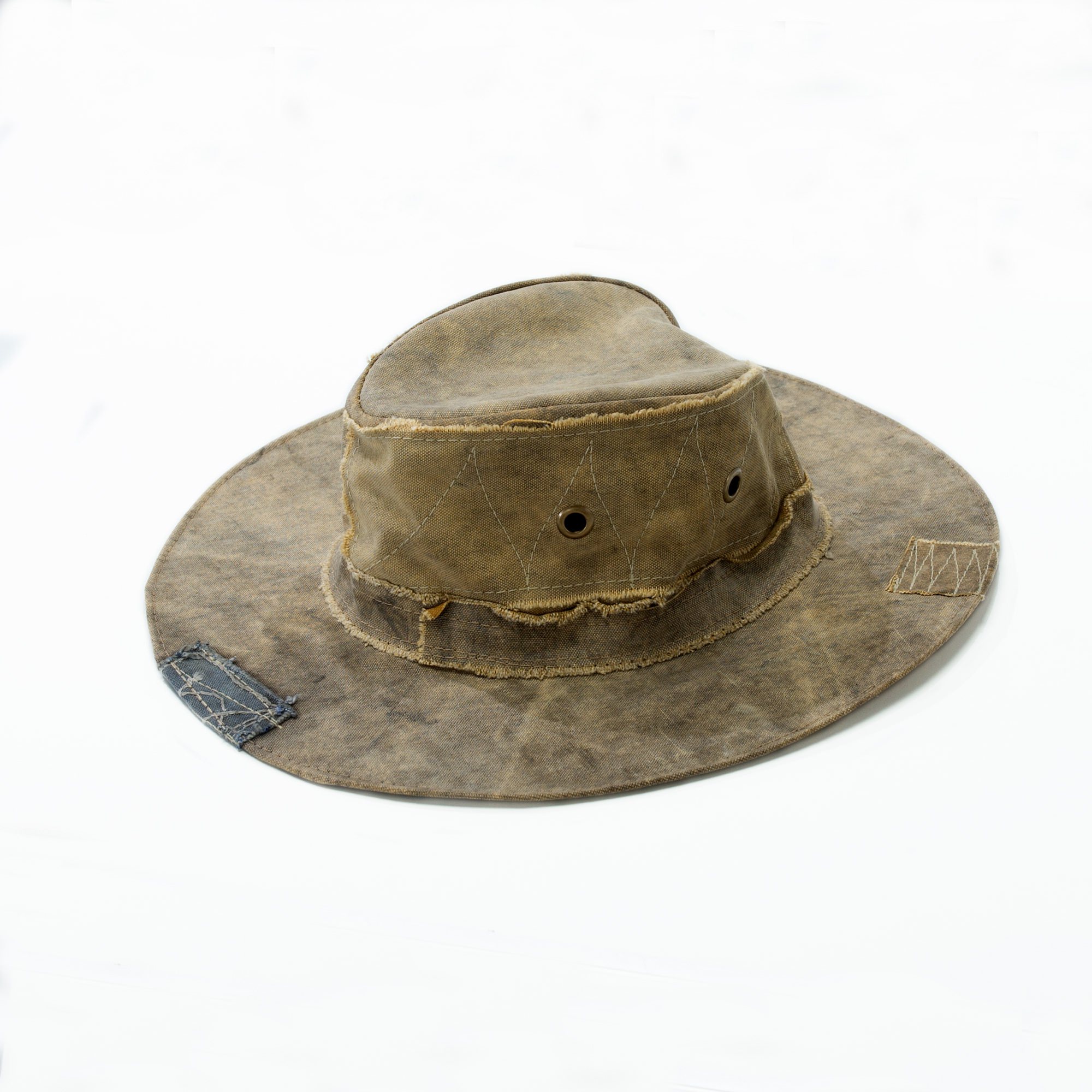 Mens wide brim hat - Womens wide brim canvas hat from Brazil - Recycled  material